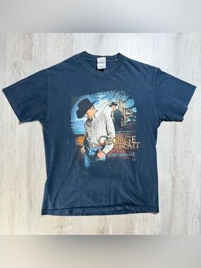 Vintage George Strait Honkytonkvile Tour  Black Graphic T-Shirt
